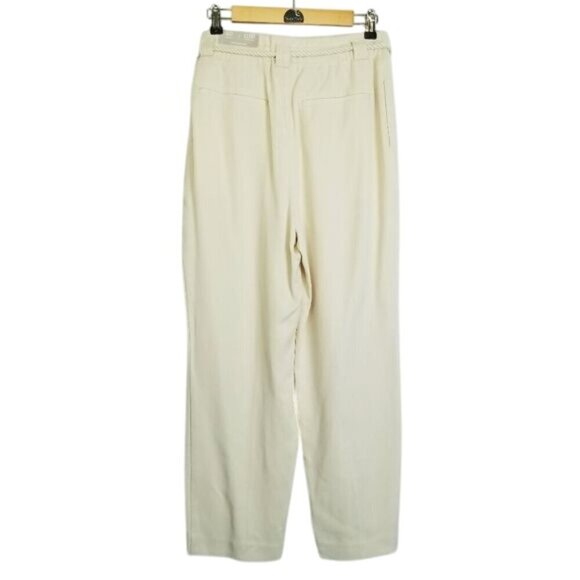 Chicos Womens Straight Leg Pants Size 6R / 0.5R Lyocell Blend Natural‎ Cream - Picture 2 of 11